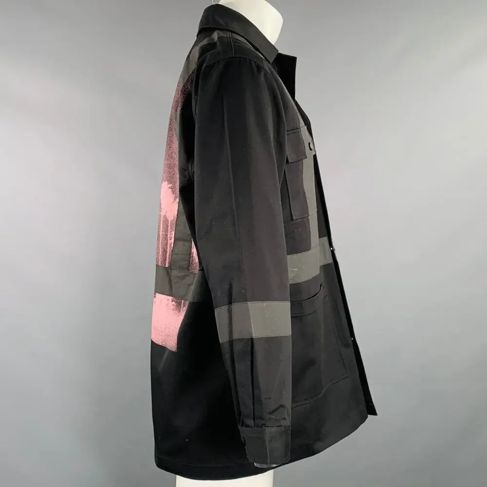 U.P.W.W. Size S Black Pink Photo Polyester Cotton Jacket